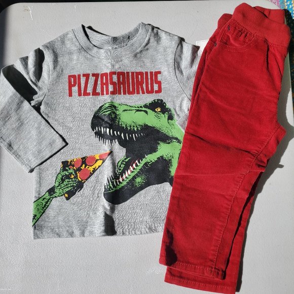 Gap Boys 18-24 Months Dinosaur Corduroys Winter Adorable - Picture 1 of 2